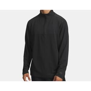New Under Armour UA Drive Golf Lightweight Mens 1/2 Zip Black Size L Retail $80